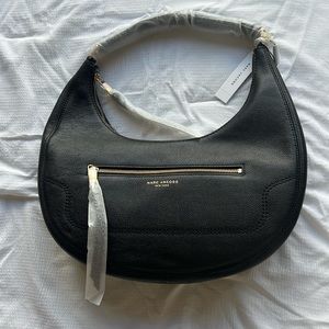 Black Leather Marc Jacobs Crescent Bag